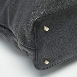 Pre Owned Furla Black Leather Julia Chain Tote