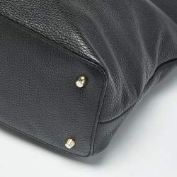 Pre Owned Furla Black Leather Julia Chain Tote