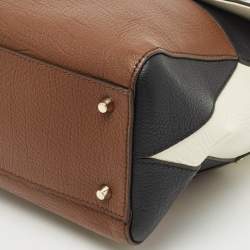 Pre Owned Furla Tricolor Leather Artesia Creta Top Handle Bag