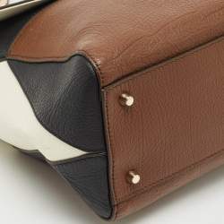 Pre Owned Furla Tricolor Leather Artesia Creta Top Handle Bag