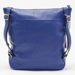 Pre Owned Furla Blue Leather Zipped Shoulder Bag