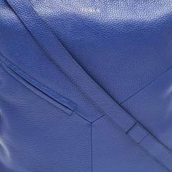 Pre Owned Furla Blue Leather Zipped Shoulder Bag