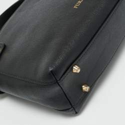 Pre Owned Furla Black Leather Agata Satchel