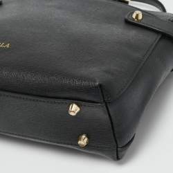 Pre Owned Furla Black Leather Agata Satchel