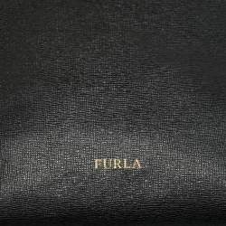 Pre Owned Furla Black Leather Agata Satchel