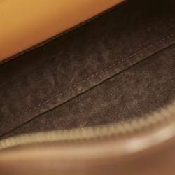 Pre Owned Furla Brown Rubber and Croc Embossed Leather Medium Candy Satchel