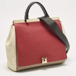 Pre Owned Furla Multicolor Leather Medium Cortina Top Handle Bag