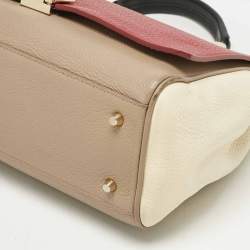 Pre Owned Furla Multicolor Leather Medium Cortina Top Handle Bag