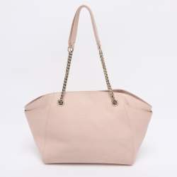 Pre Owned Furla Blush Pink Leather Julia Chain Tote