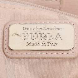 Pre Owned Furla Blush Pink Leather Julia Chain Tote