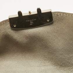 Pre Owned Furla Cream/Metallic Leather Mini Metropolis Changeable Flap Crossbody Bag