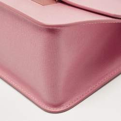 Pre Owned Furla Pink Leather Metropolis Top Handle Bag