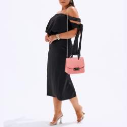 Pre Owned Furla Pink Leather Metropolis Top Handle Bag