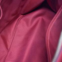 Pre Owned Furla Red Saffiano Leather Frame Satchel