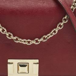 Pre Owned Furla Red Leather Mimi Shoulder Bag