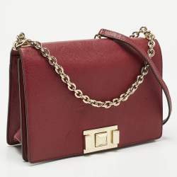 Pre Owned Furla Red Leather Mimi Shoulder Bag