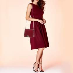 Pre Owned Furla Red Leather Mimi Shoulder Bag