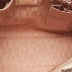 Pre Owned Furla Off White Croc Embossed Leather Medium Greta Tote