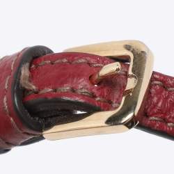 Pre Owned Furla Red Leather Chain Crossbody Bag