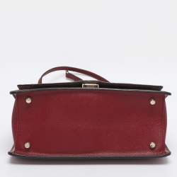 Pre Owned Furla Red Leather Chain Crossbody Bag