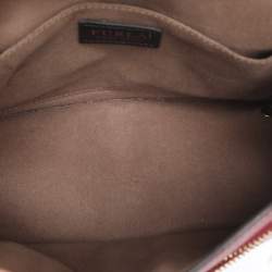 Pre Owned Furla Red Leather Chain Crossbody Bag