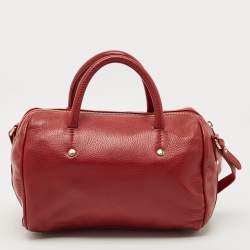 Pre Owned Furla Red Leather Arianna Satchel
