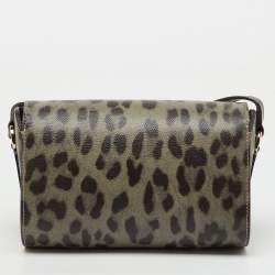 Pre Owned Furla Multicolor Animal Print Leather Flap Shoulder Bag