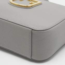 Pre Owned Furla Grey Leather Mini Brava Crossbody Bag