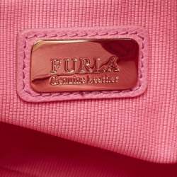 Pre Owned Furla Pink Leather Small Metropolis Tote