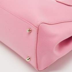 Pre Owned Furla Pink Leather Small Metropolis Tote