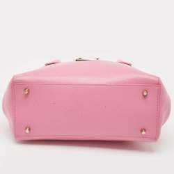 Pre Owned Furla Pink Leather Small Metropolis Tote