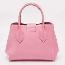 Pre Owned Furla Pink Leather Small Metropolis Tote
