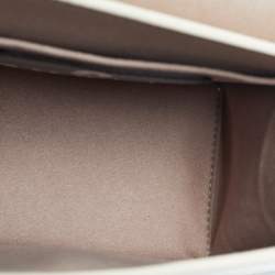 Pre Owned Furla Off White Croc Embossed Leather Villa Shoulder Bag