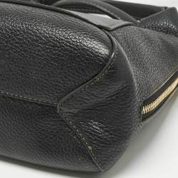 Pre Owned Furla Black Leather Mini Gilda Tote