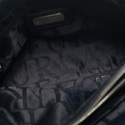 Pre Owned Furla Black Leather Middle Zip Tote