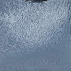 Pre Owned Furla Blue Leather Mini Nuvola Bucket Bag