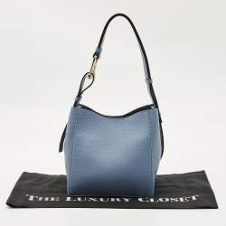 Pre Owned Furla Blue Leather Mini Nuvola Bucket Bag