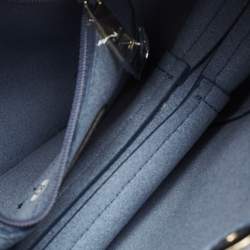 Pre Owned Furla Blue Leather Mini Nuvola Bucket Bag