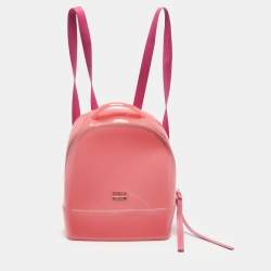 Pre Owned Furla Pink Rubber Candy Backpack