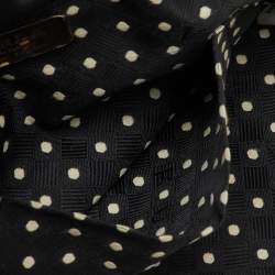 Pre Owned Furla Black Leather Knot Bow Flap Shoulder Bag