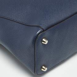 Pre Owned Furla Navy Blue Leather Small Talia Satchel