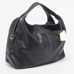 Pre Owned Furla Black Leather Elisabeth Hobo