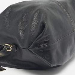 Pre Owned Furla Black Leather Elisabeth Hobo
