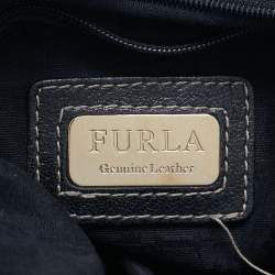 Pre Owned Furla Black Leather Elisabeth Hobo