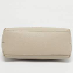 Pre Owned Furla Light Beige Leather Niki Top Handle Bag