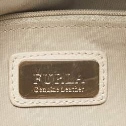 Pre Owned Furla Light Beige Leather Niki Top Handle Bag