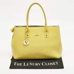 Pre Owned حقيبة يد فورلا ليندا كبيرة جلد أصفر