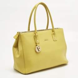 Pre Owned حقيبة يد فورلا ليندا كبيرة جلد أصفر