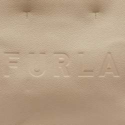 مملوكة مسبقًا حقيبة يد فورلا شعار محفور جلد بيج