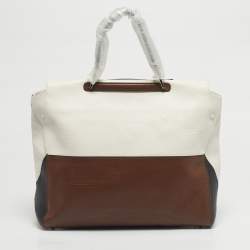 Pre Owned Furla Tricolor Leather Artesia Creta Top Handle Bag